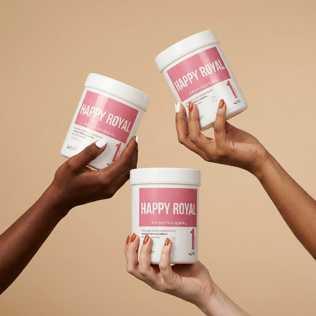 Máscara Happy Royal Profissional - 1kg - Semélle Hair