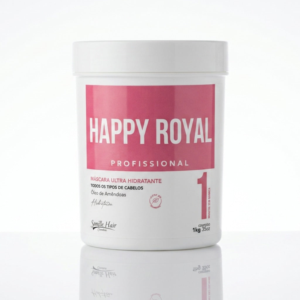 Máscara Happy Royal Profissional - 1kg - Semélle Hair